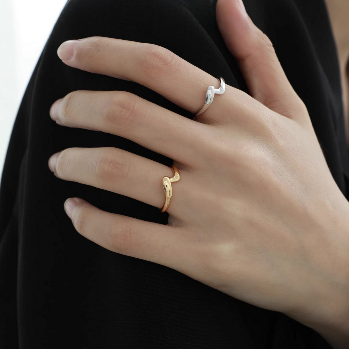 s925 Sterling Silver Minimalist Twine Stacking Ring