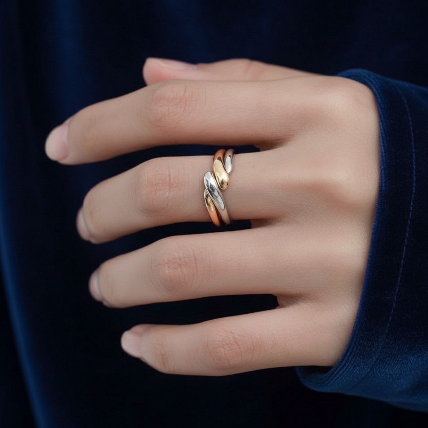 s925 Sterling Silver Minimalist Twine Stacking Ring