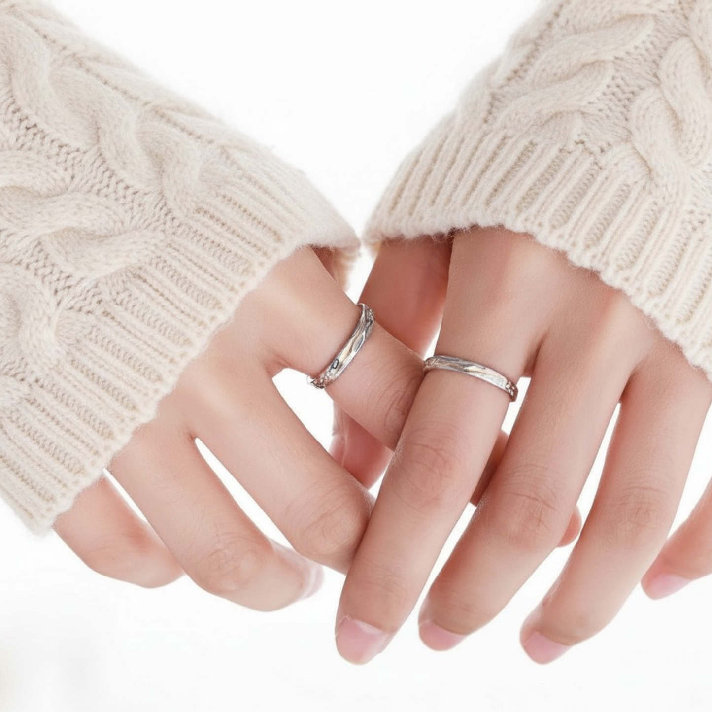 s999 Fine Silver Couple Stacking Ring
