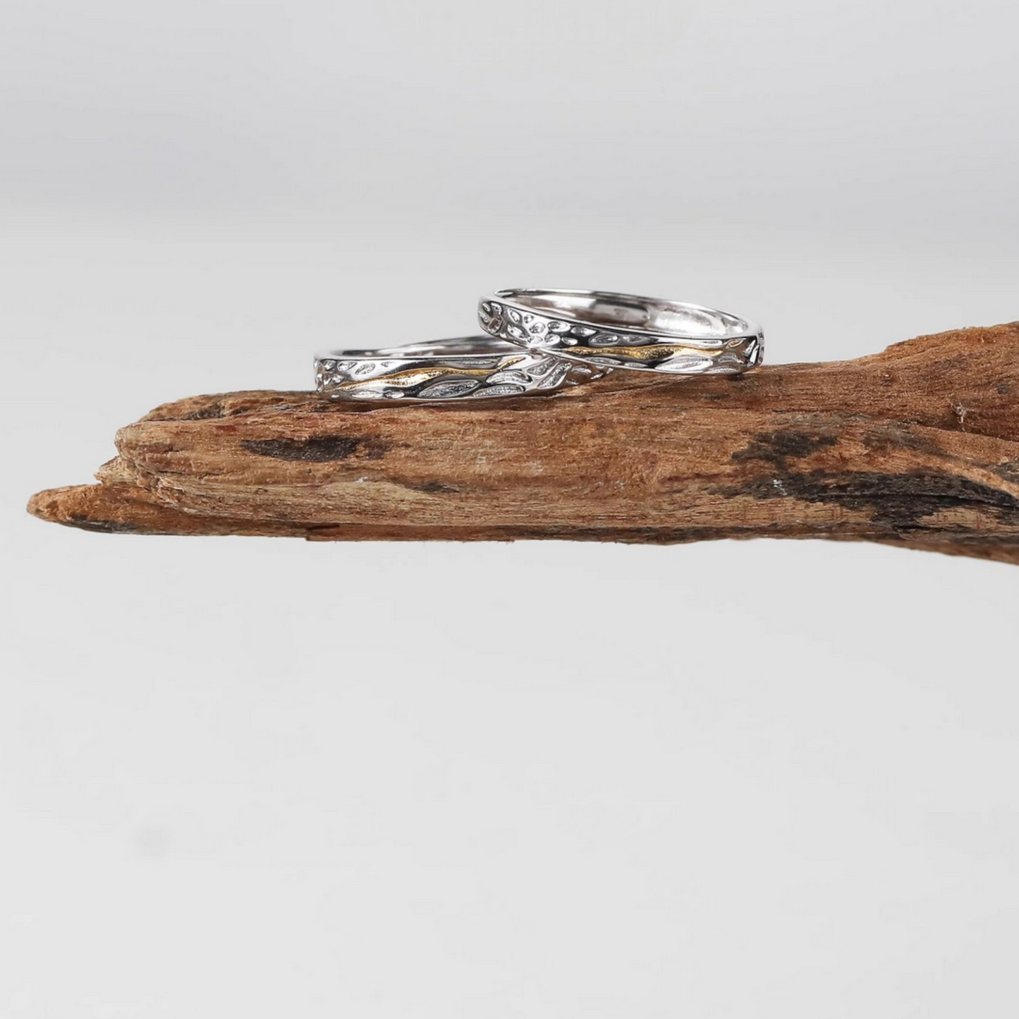 s999 Fine Silver Couple Stacking Ring