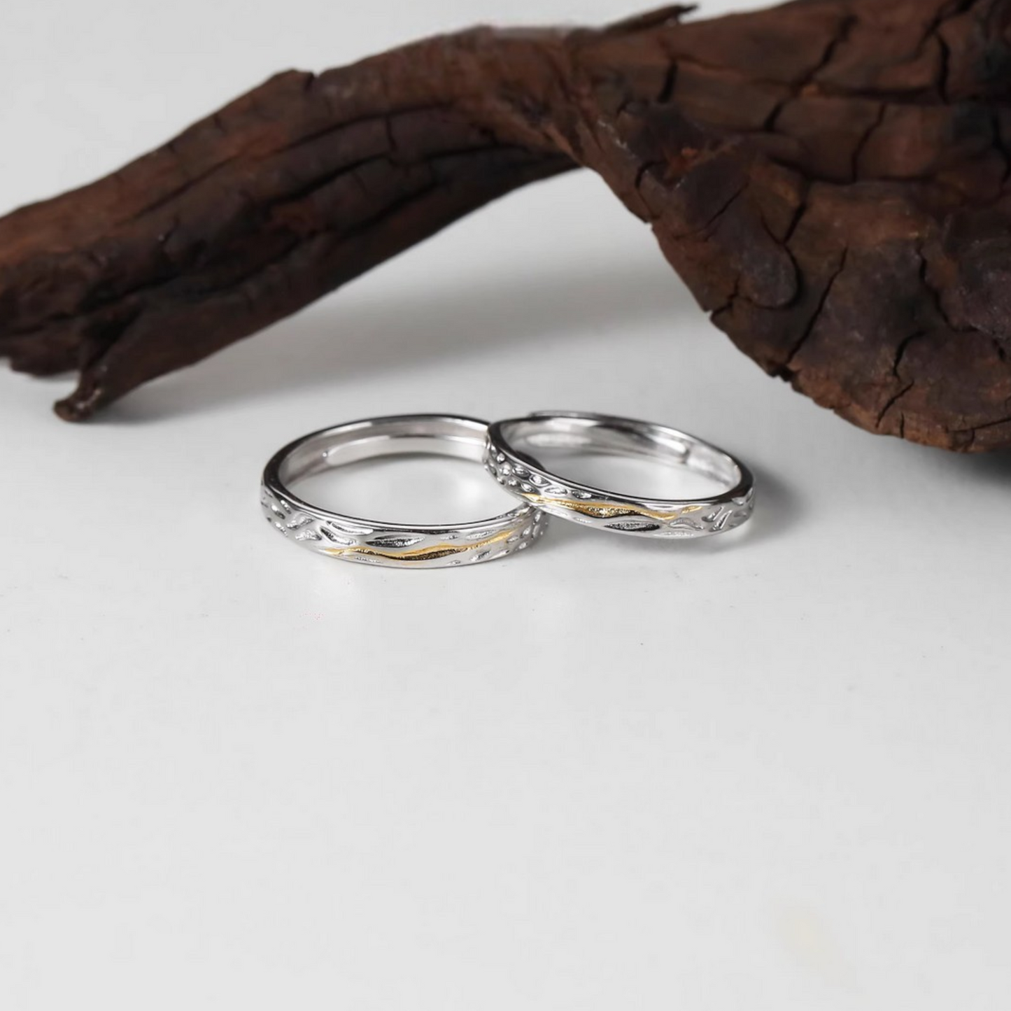 s999 Fine Silver Couple Stacking Ring