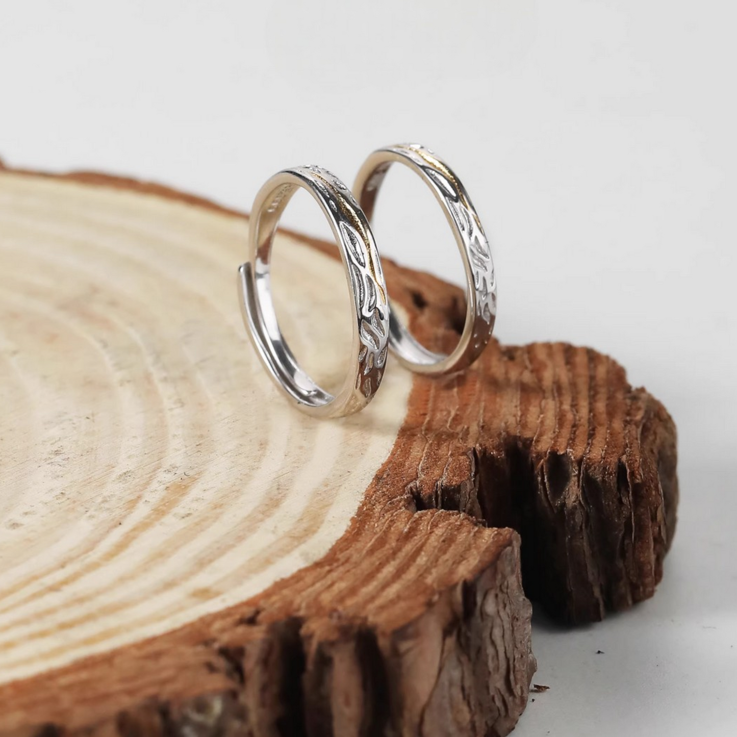 s999 Fine Silver Couple Stacking Ring
