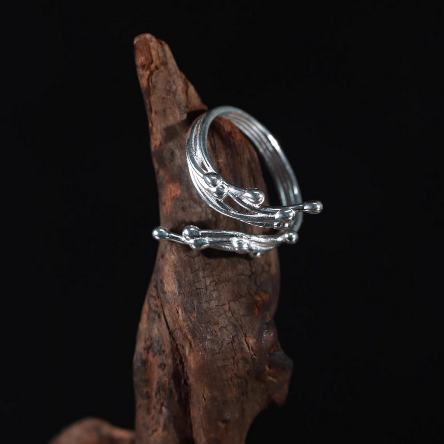 s925 Sterling Silver Liquid Waterdrop Stacking Ring