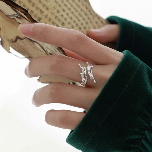 s925 Sterling Silver Liquid Waterdrop Stacking Ring