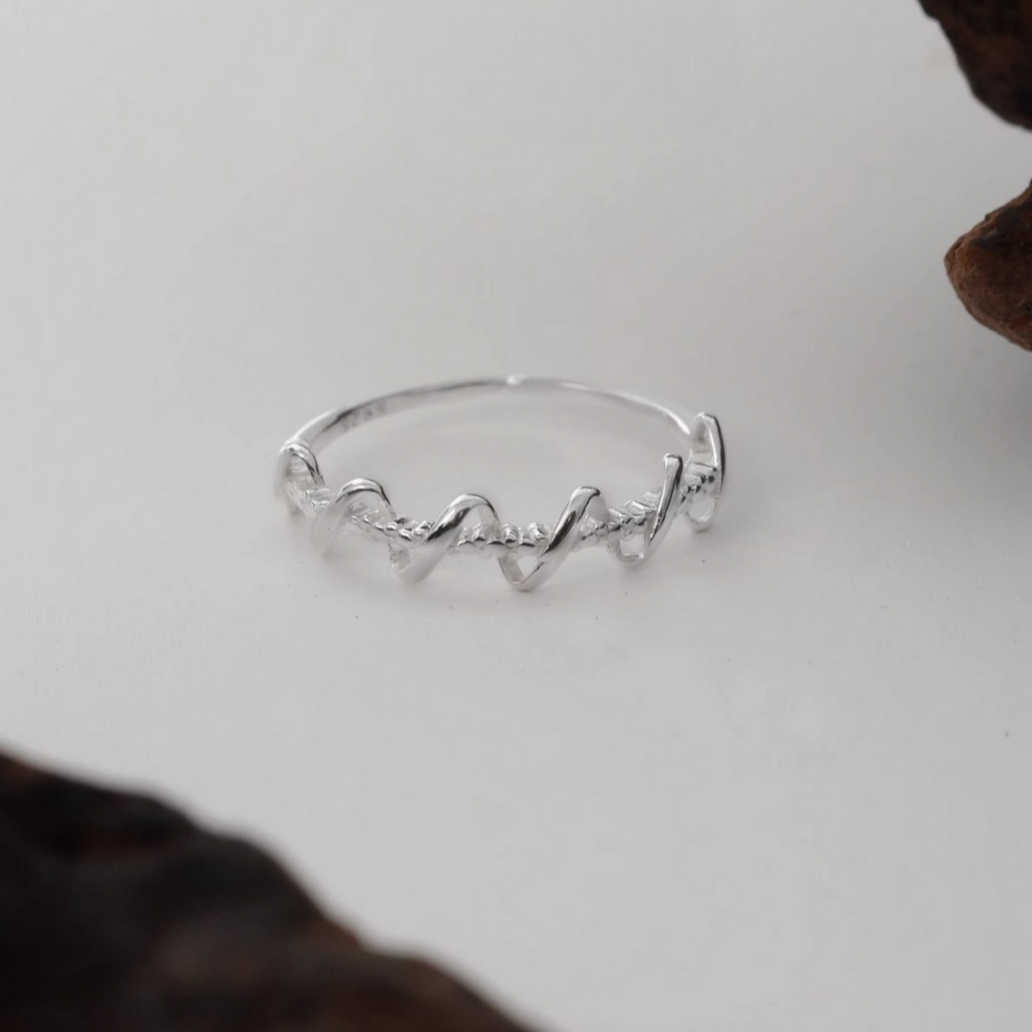 s925 Sterling Silver Minimal Wrap Stacking Ring