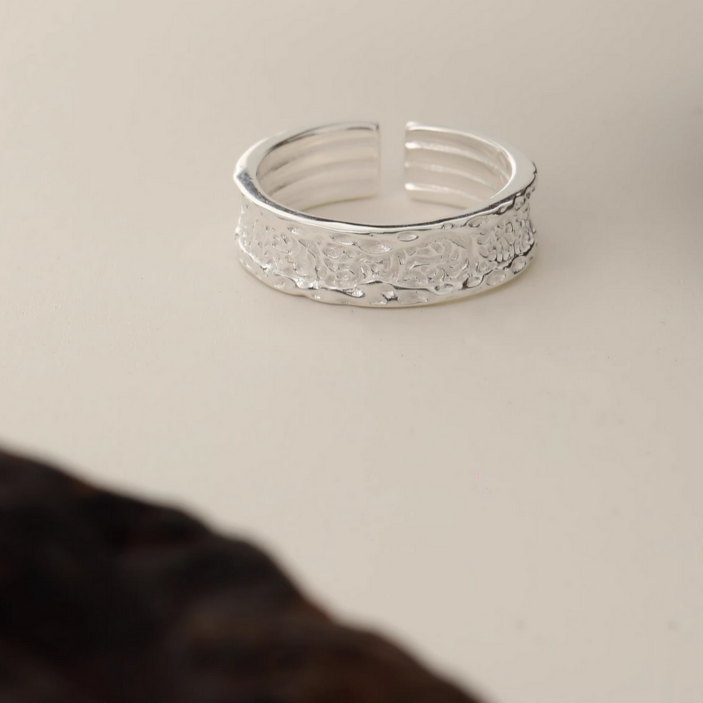 s925 Sterling Silver Minimal Minimalist Arabesque Pattern Ring