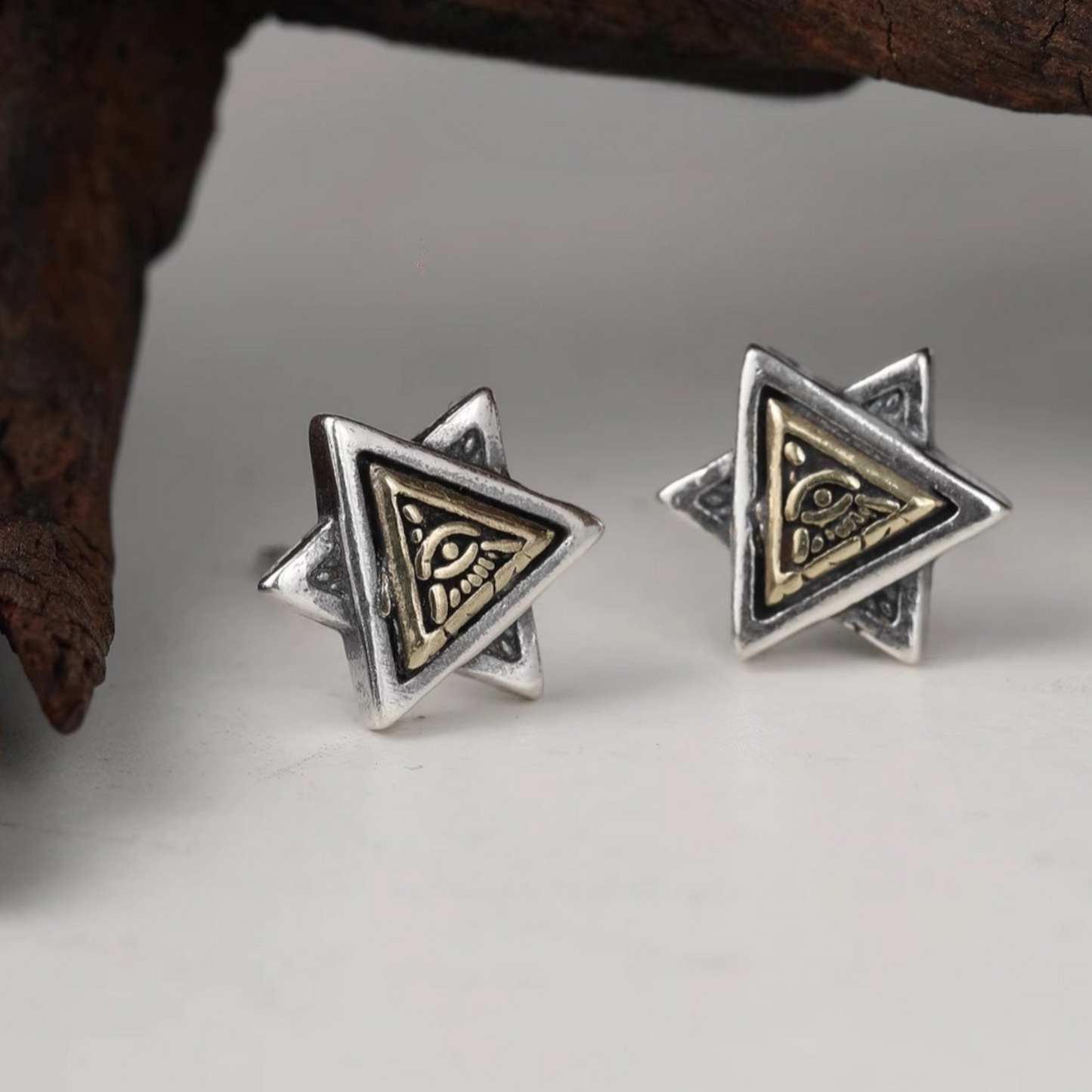S925 Sterling Silver Eye of Providence Stud Earrings