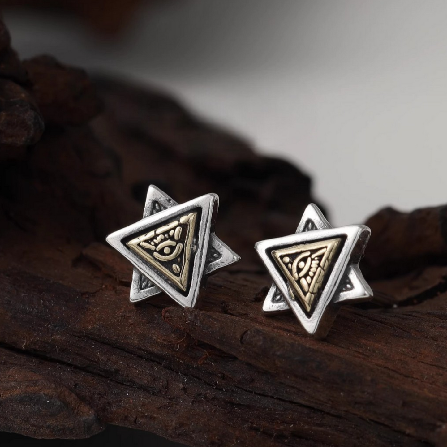 S925 Sterling Silver Eye of Providence Stud Earrings