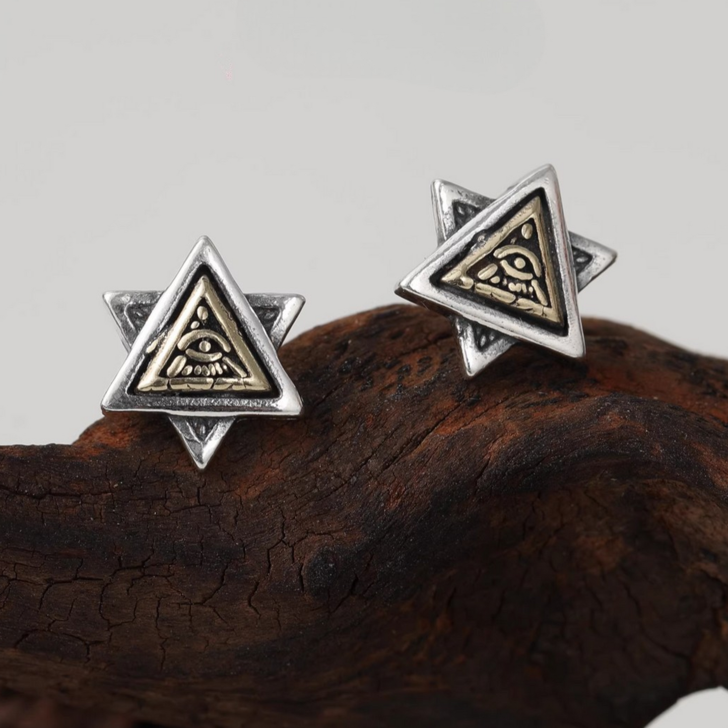 S925 Sterling Silver Eye of Providence Stud Earrings