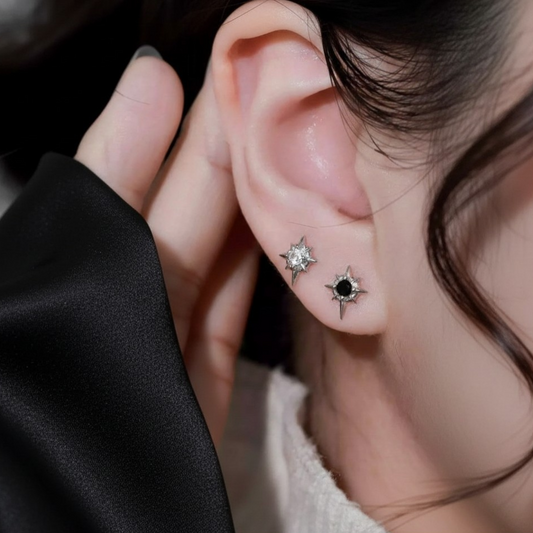S925 Sterling Silver Star Light Stud Earrings