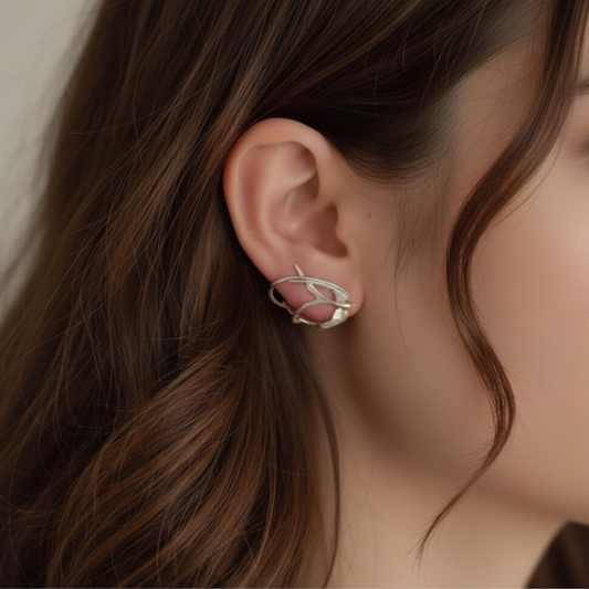 S925 Sterling Silver Matt Swallow Bird Stud Earrings