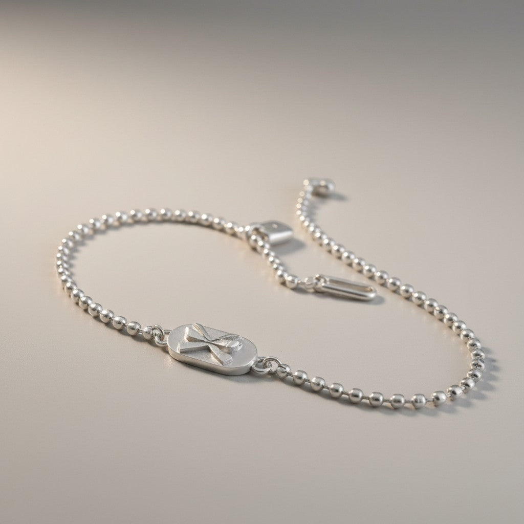 S925 Sterling Silver Bow Tie Beads Bracelet
