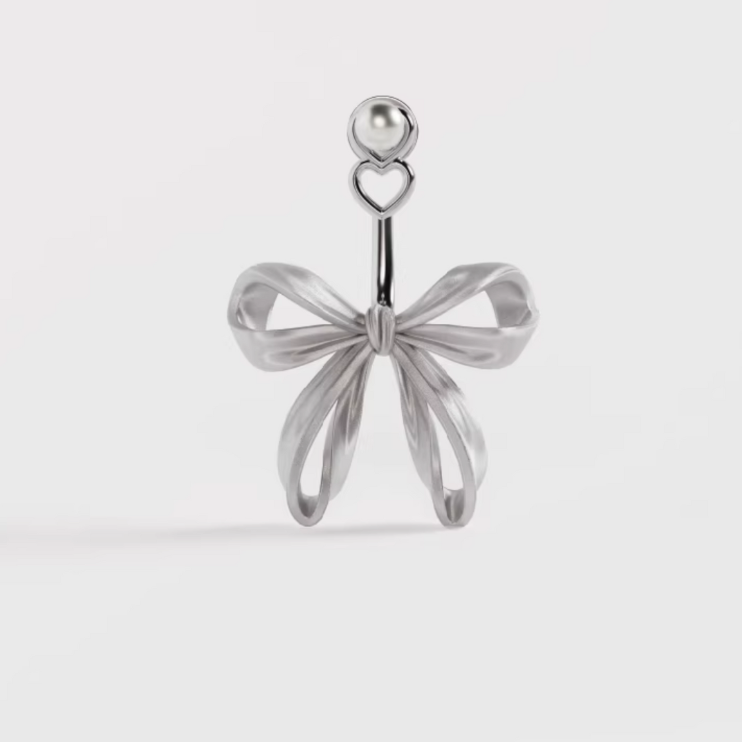 S925 Sterling Silver Matt Bow Bowtie Stud Earrings