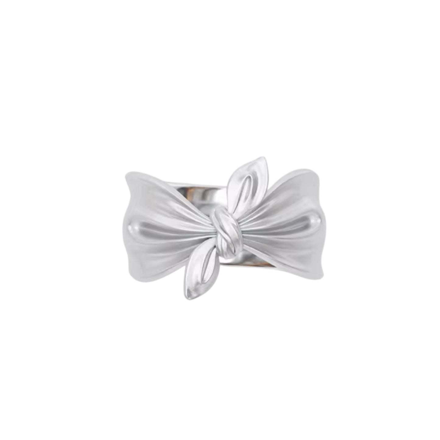 S925 Sterling Silver Bow Tie knot Luxurious Women Ring