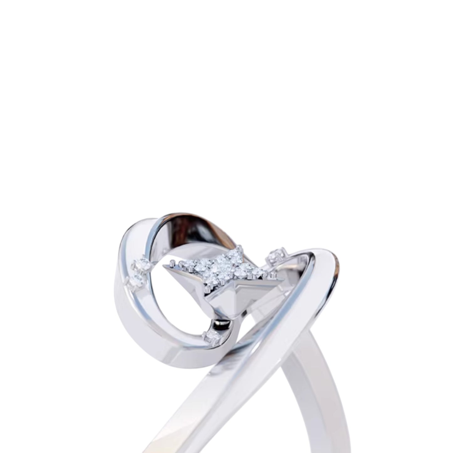 S925 Sterling Silver Shooting Star Make a Wish Ring