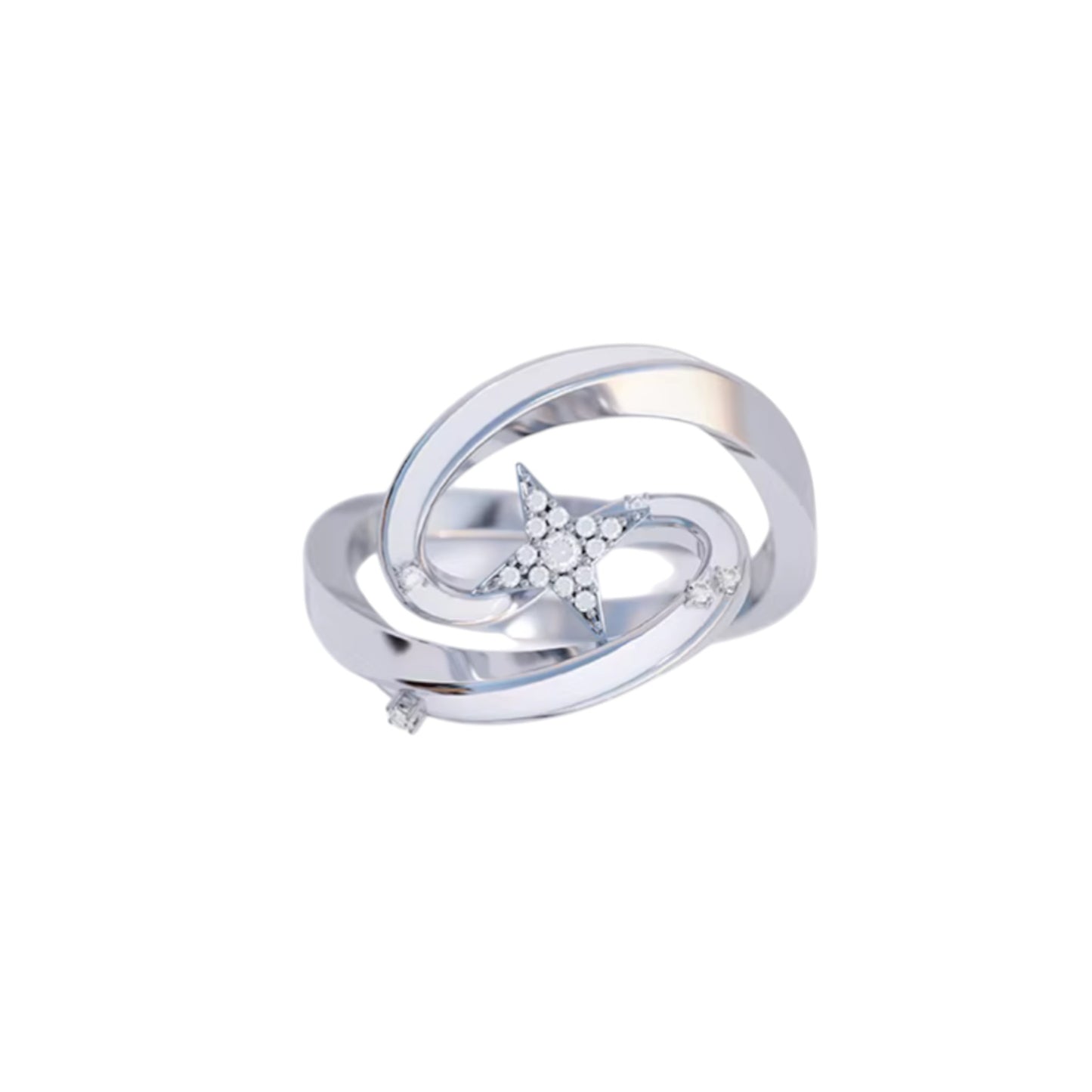 S925 Sterling Silver Shooting Star Make a Wish Ring