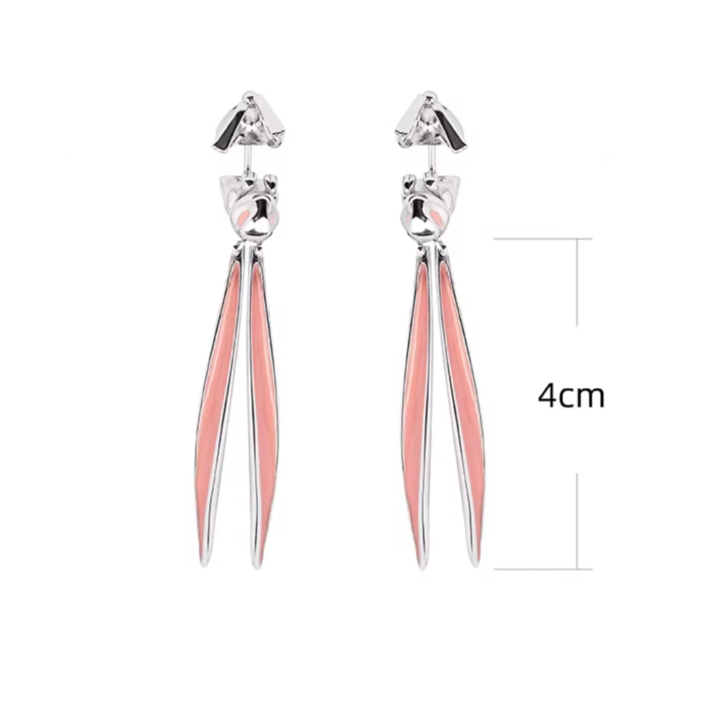 S925 Sterling Silver Bunny Ear Cute Stud Earring