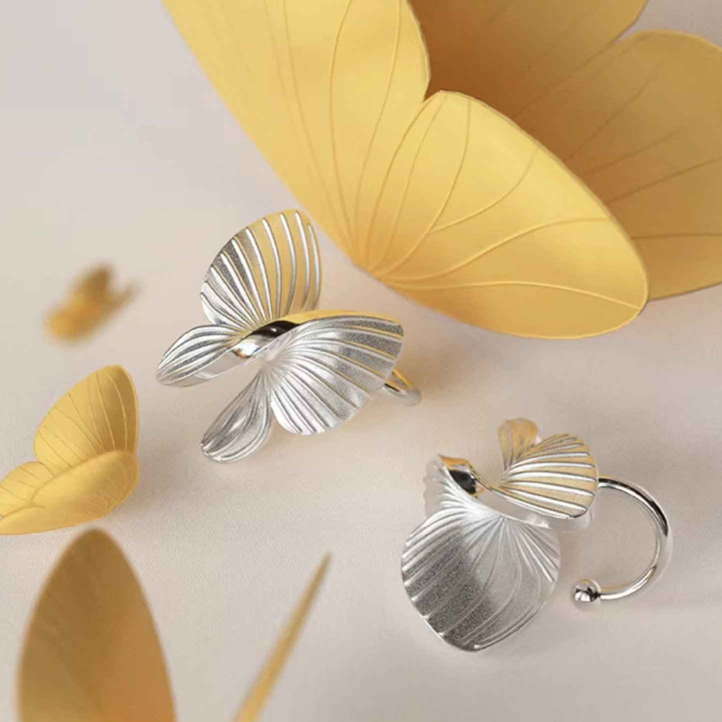 S925 Sterling Silver Minimalist Style Butterfly Ear Cuff