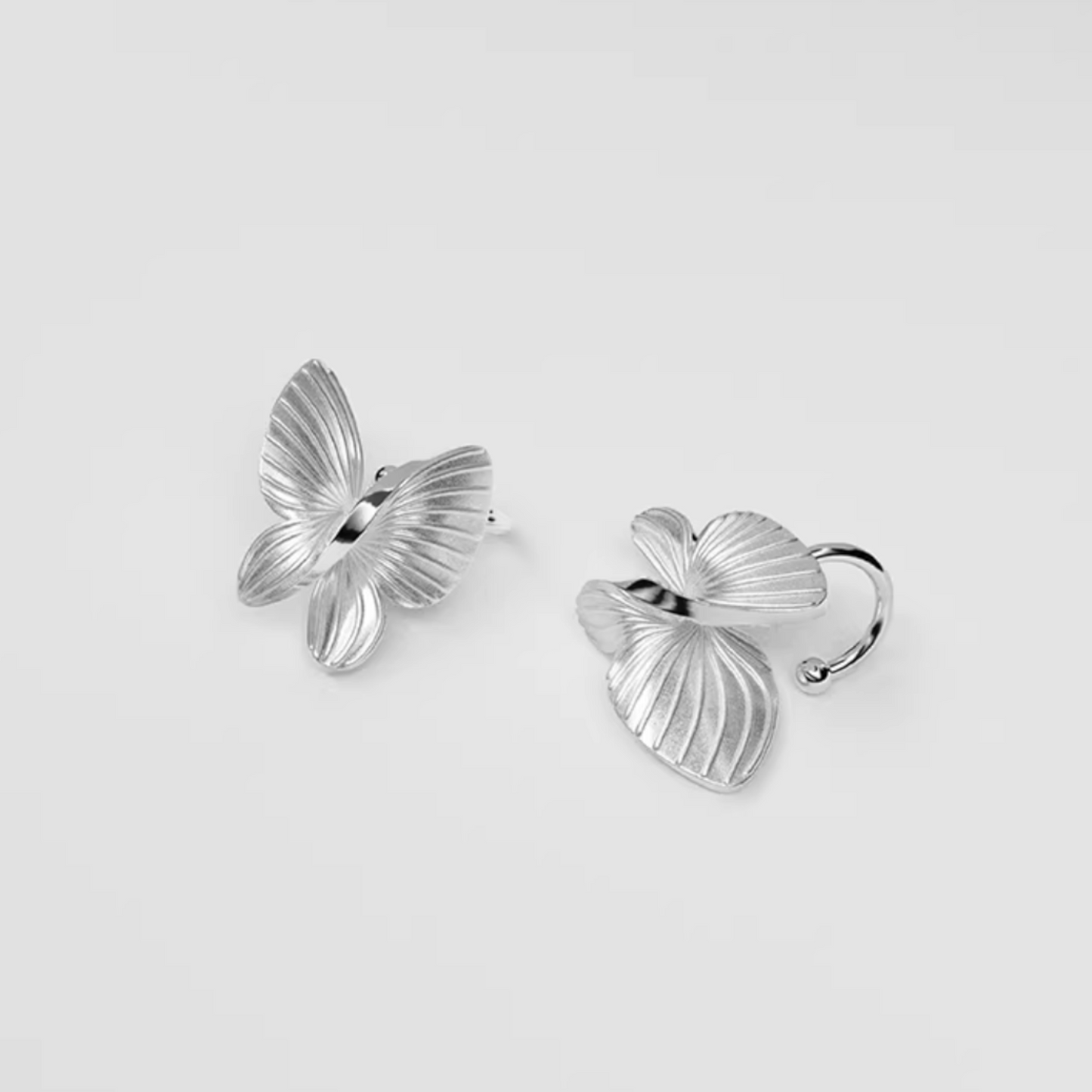 S925 Sterling Silver Minimalist Style Butterfly Ear Cuff