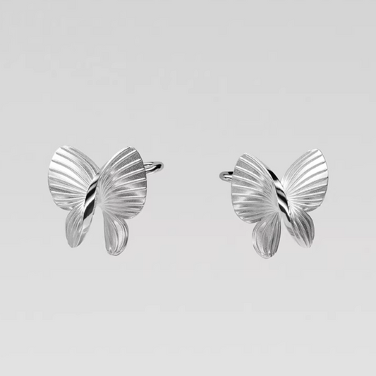 S925 Sterling Silver Minimalist Style Butterfly Ear Cuff