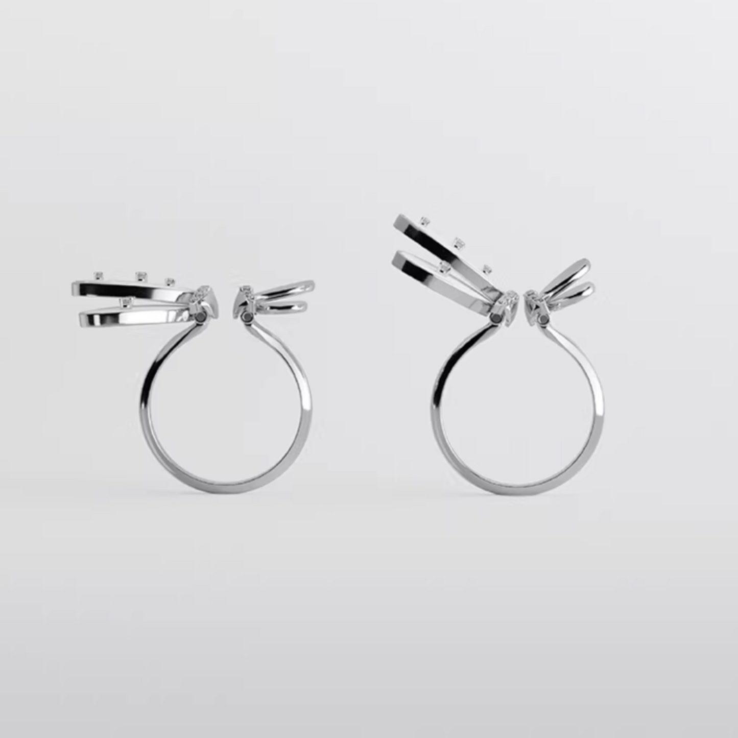 S925 Sterling Silver Moveable Wings Butterfly Ring