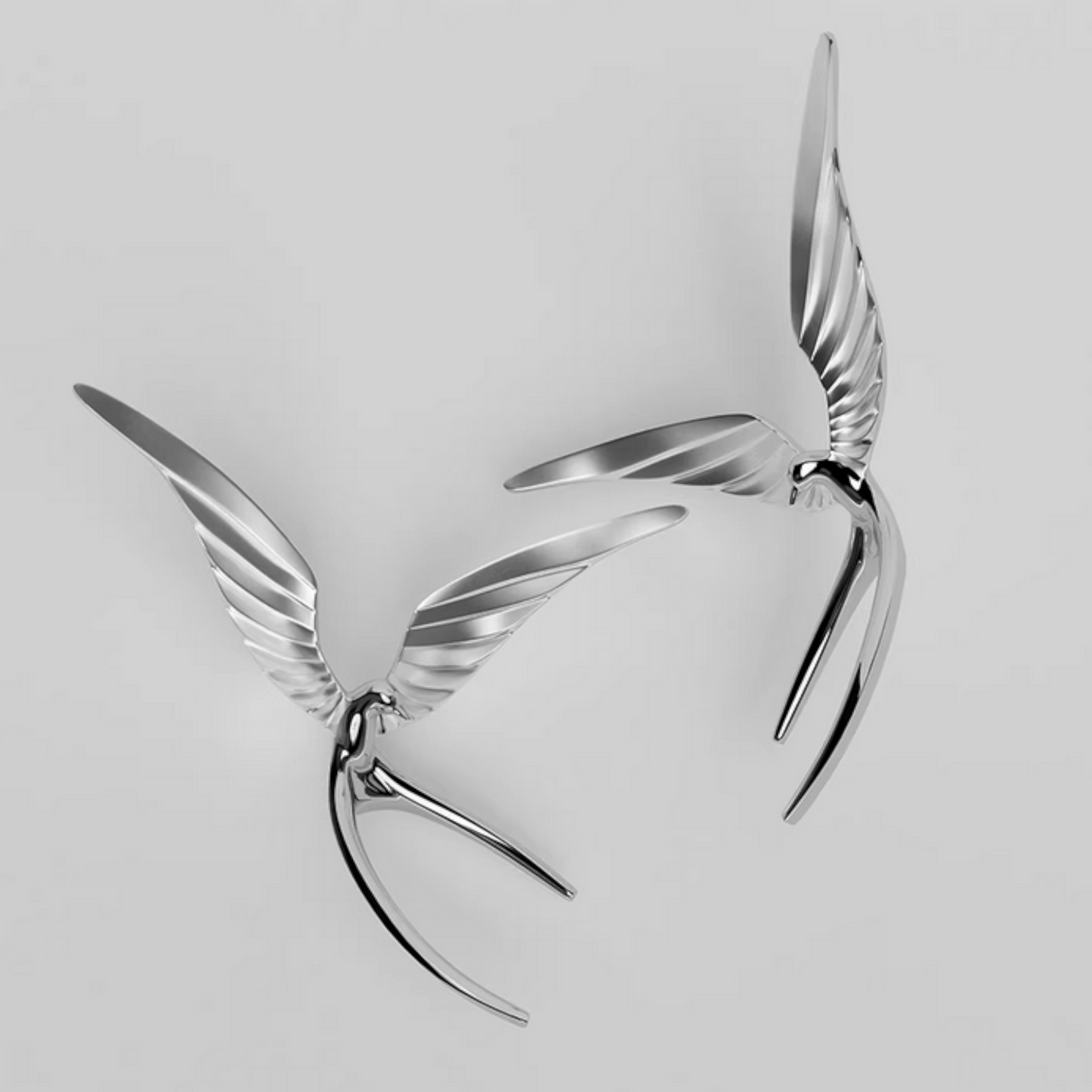 S925 Sterling Silver Elegant Swallow Bird Stud Earrings