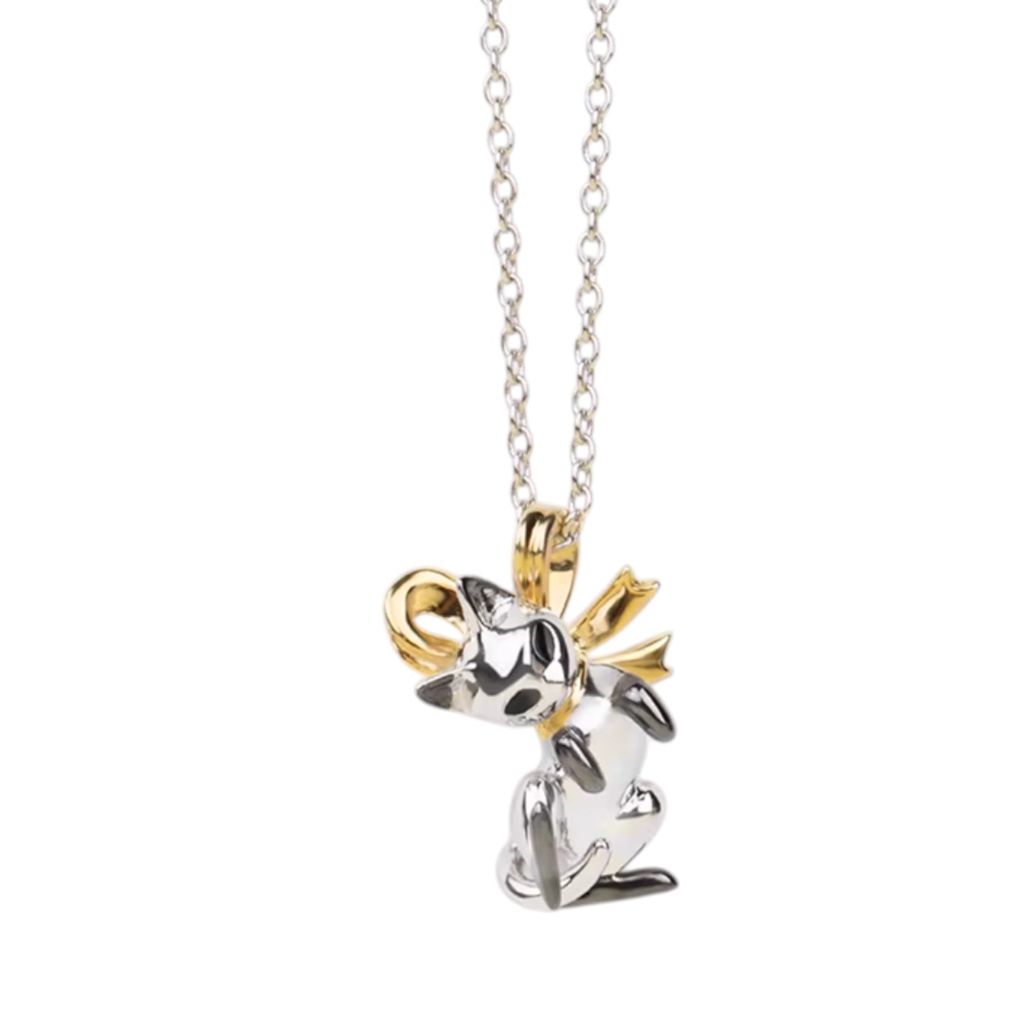 S925 Sterling Silver Kitty Cat Pendant Necklace