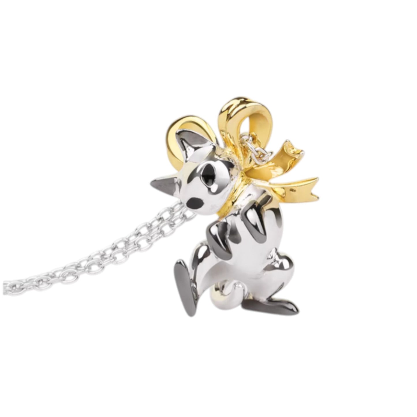 S925 Sterling Silver Kitty Cat Pendant Necklace