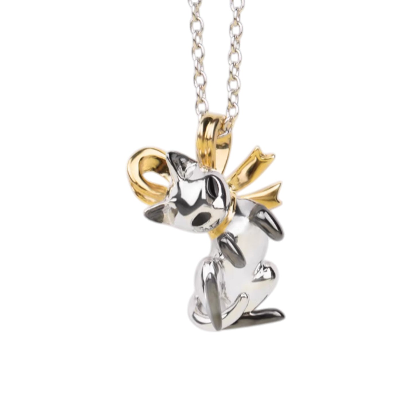 S925 Sterling Silver Kitty Cat Pendant Necklace