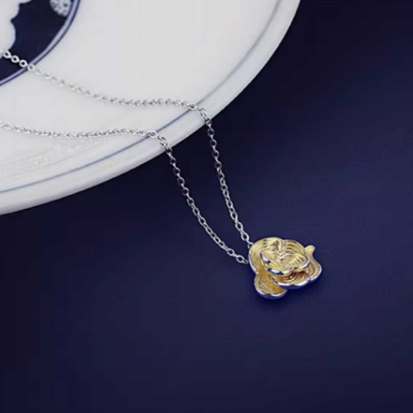 S925 Sterling Silver Lucky Asian Style Cloud Pendant Necklace