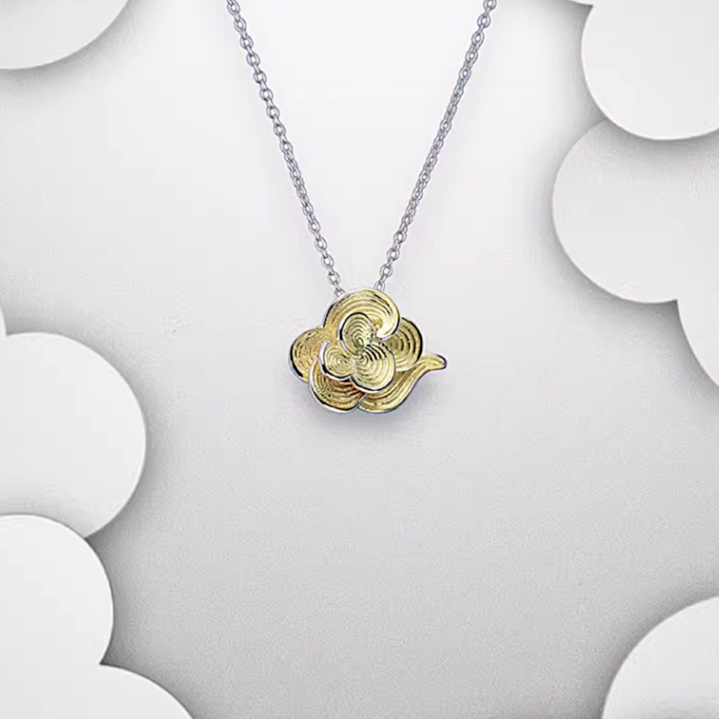 S925 Sterling Silver Lucky Asian Style Cloud Pendant Necklace