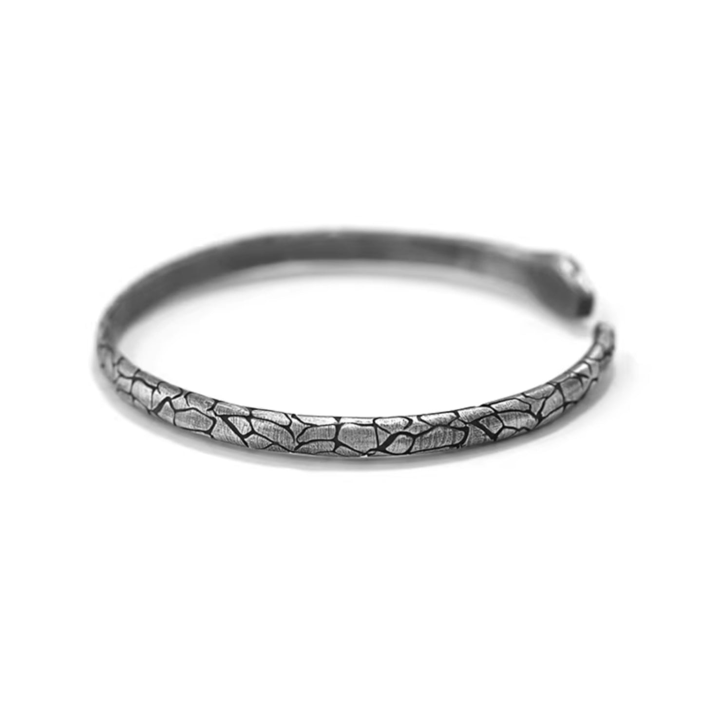 S999 Fine Silver Vintage Unisex Spirit Snake Bangle Bracelet