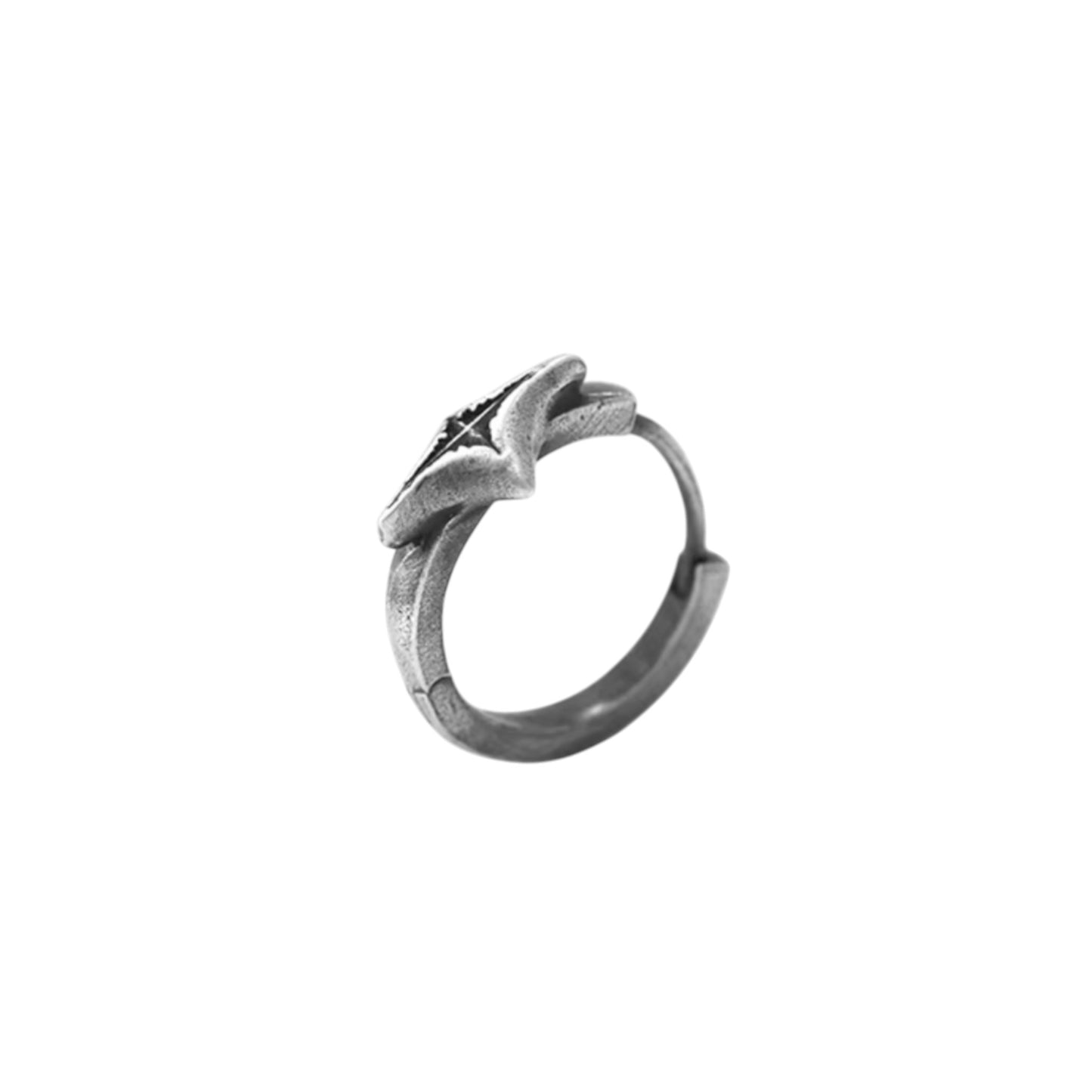 999 Fine Silver Handmade Vintage Starlight Star Style Unisex Hoop Earrings