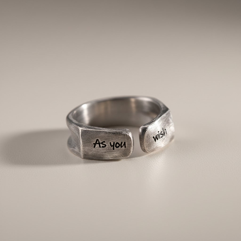 S999 Fine Silver Vintage Hands in Prayer Women Men Ring