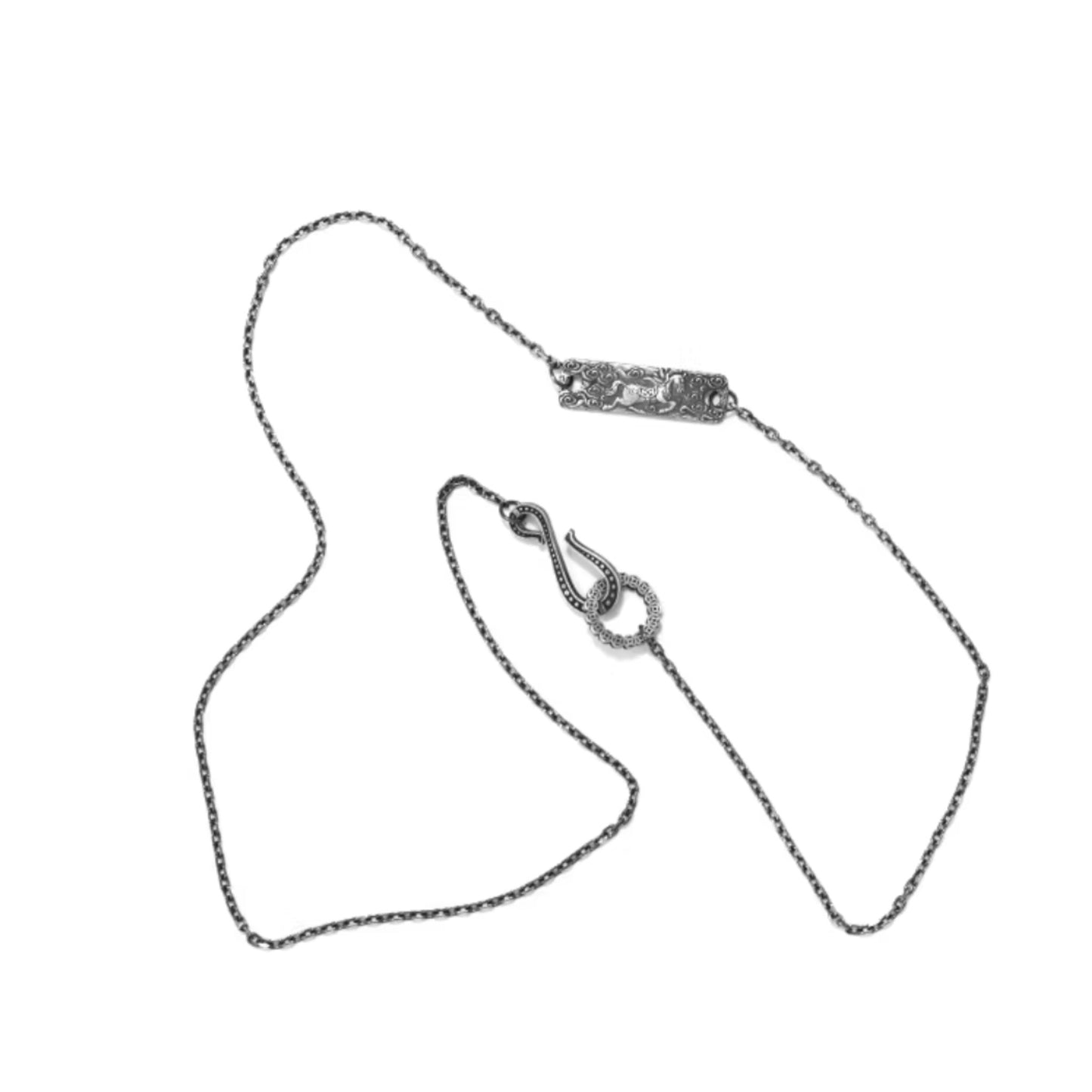 S999 Fine Silver Artistic Vintage Bring Wealth Horse Pendant Necklace