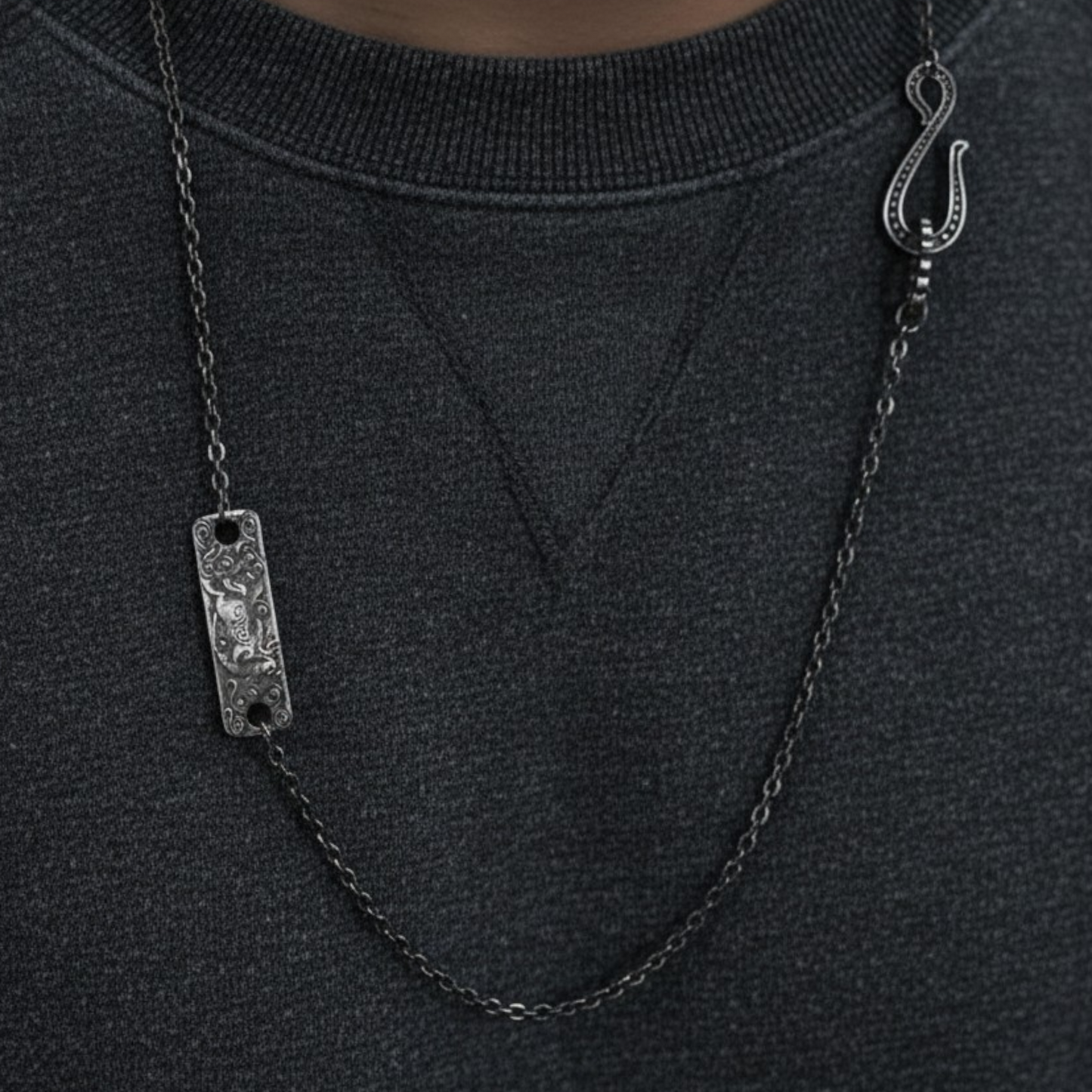 S999 Fine Silver Artistic Vintage Bring Wealth Horse Pendant Necklace