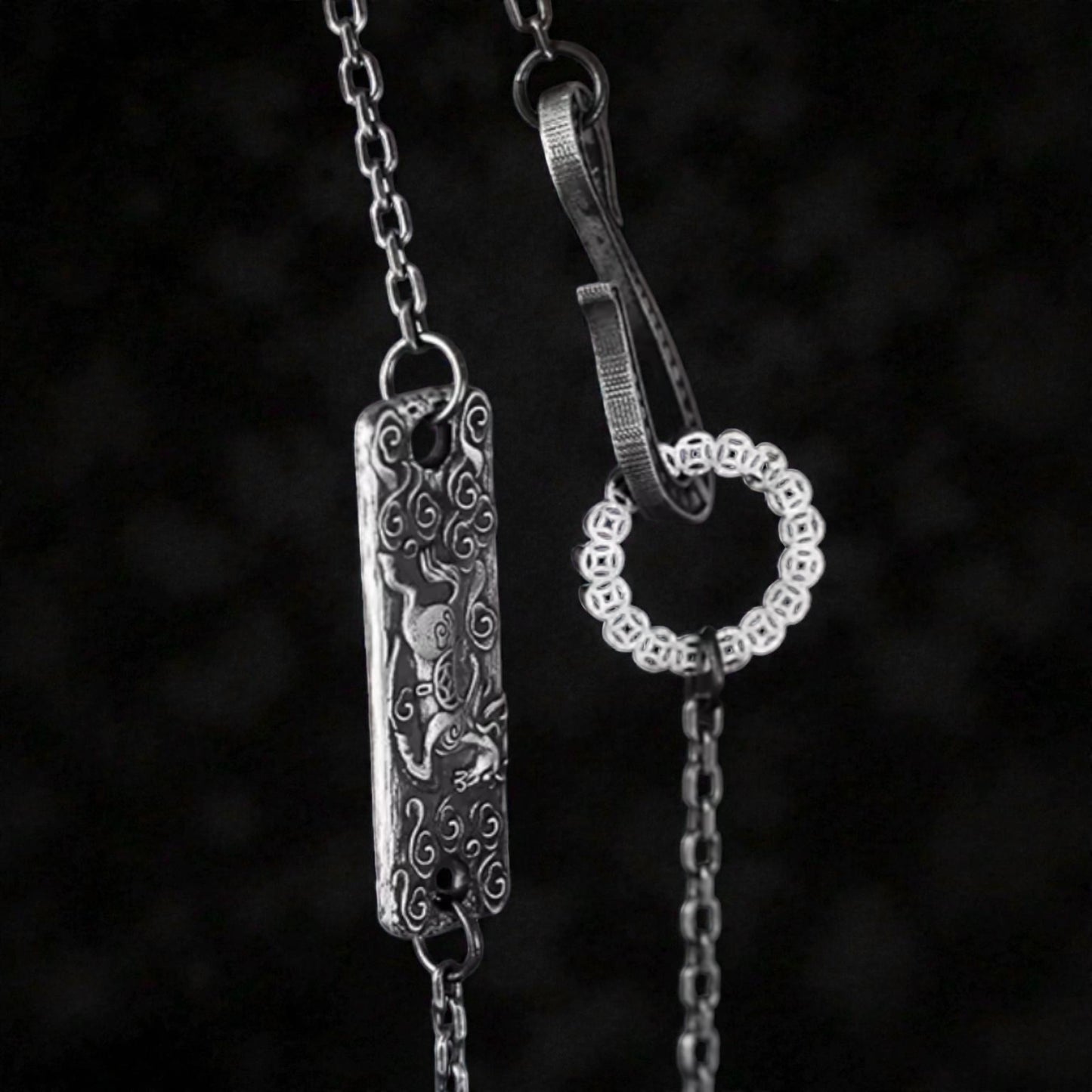 S999 Fine Silver Artistic Vintage Bring Wealth Horse Pendant Necklace