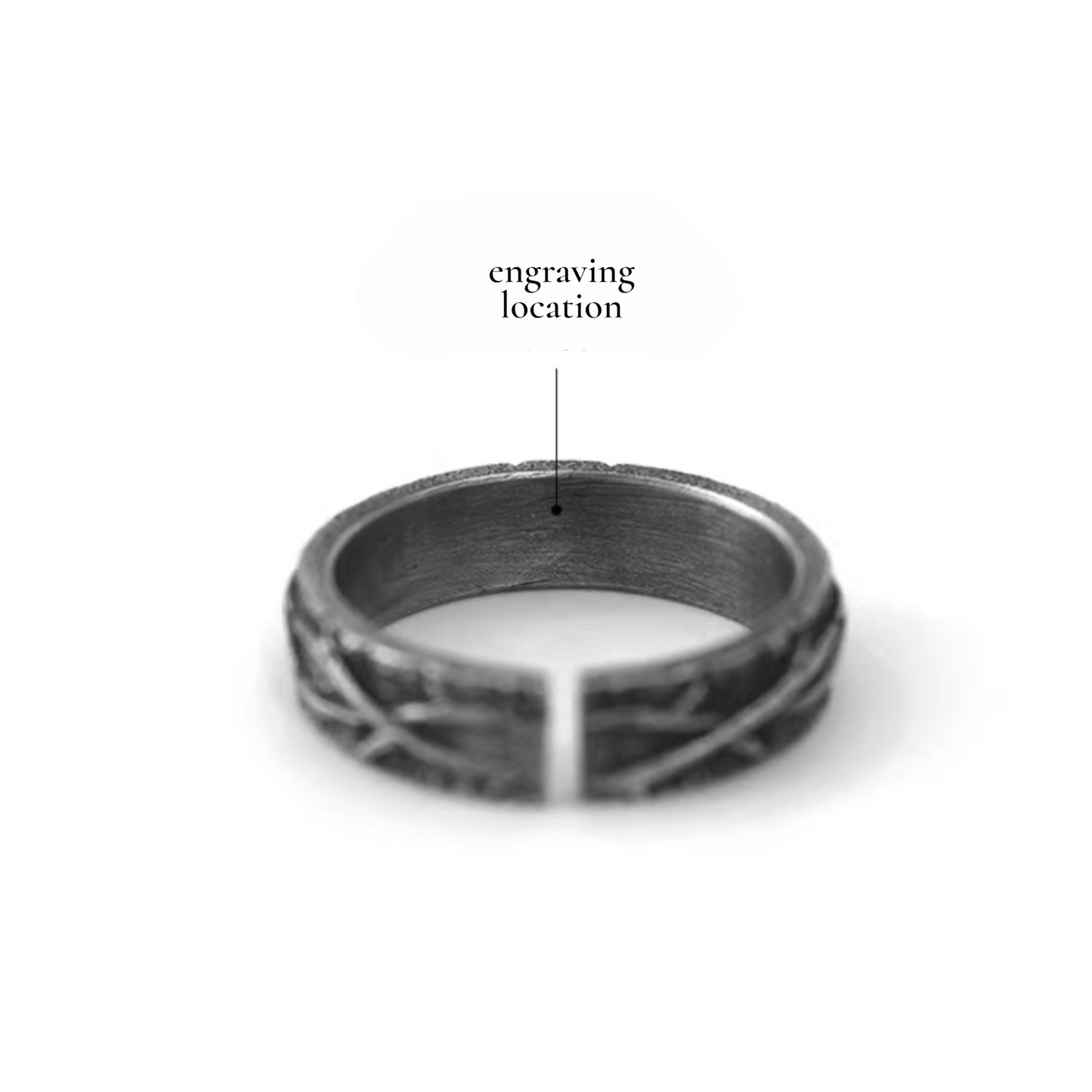 S999 Fine Silver Vintage Engrave Cross of Thorns Band Ring Unisex