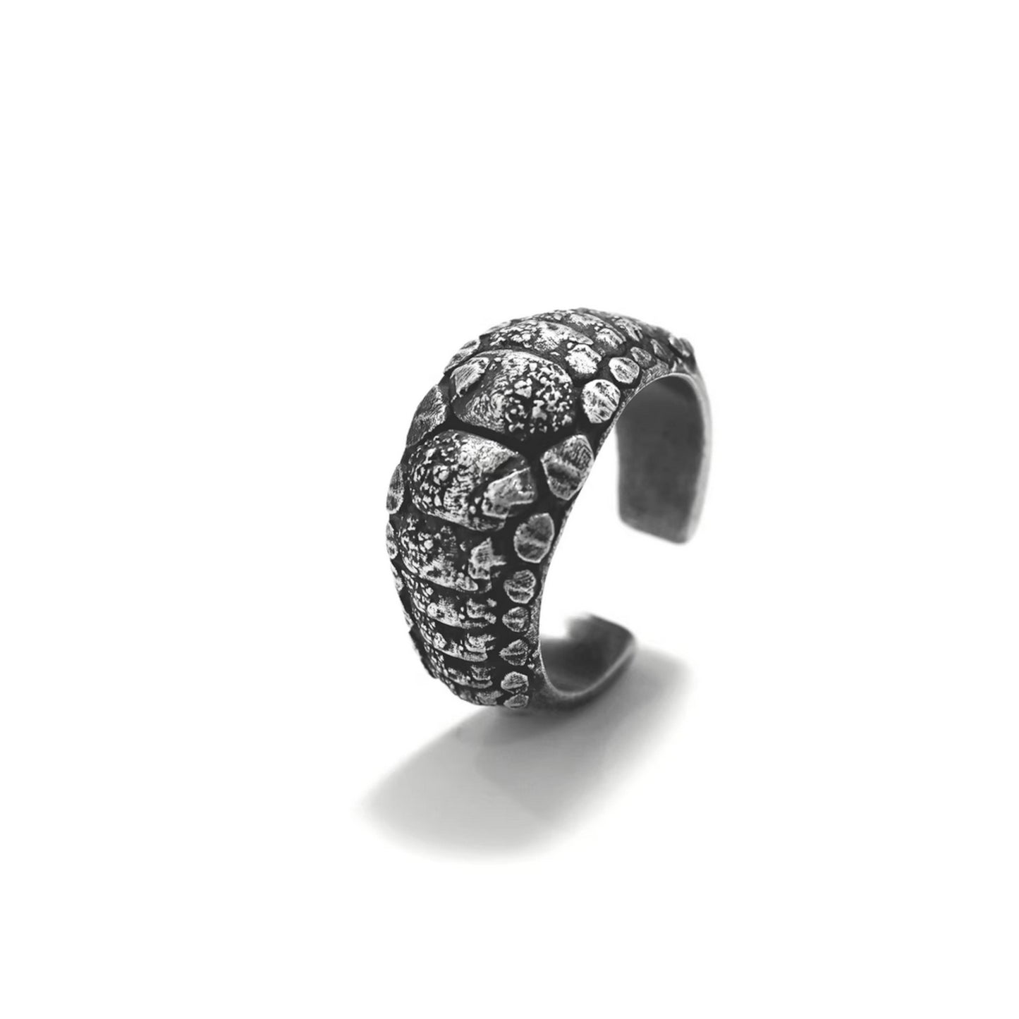 S999 Fine Silver Vintage Spirit Snake Band Men Ring