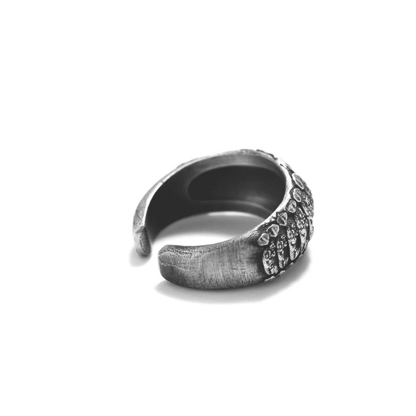 S999 Fine Silver Vintage Spirit Snake Band Men Ring