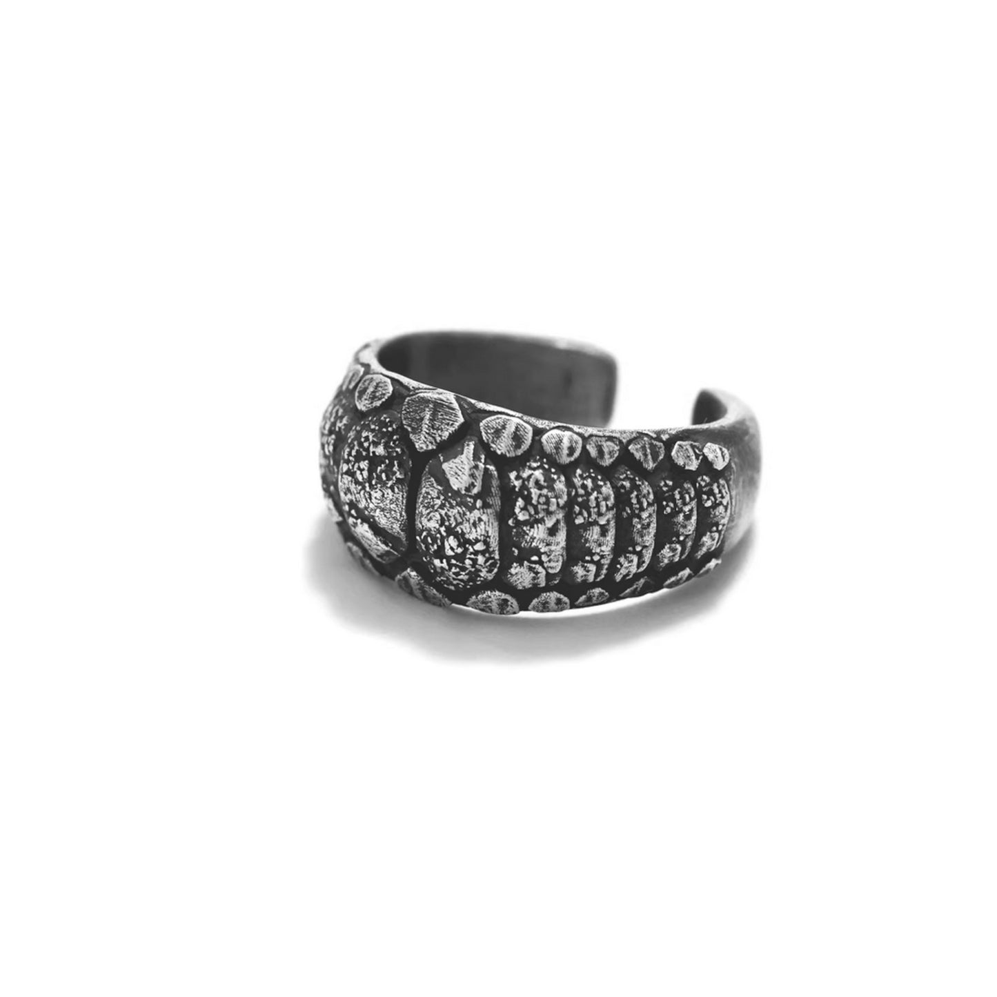 S999 Fine Silver Vintage Spirit Snake Band Men Ring