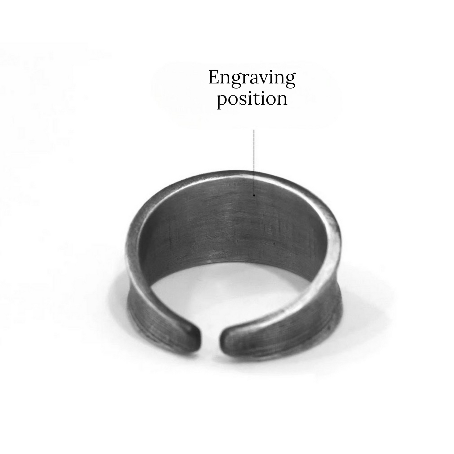 S999 Fine Silver Vintage Pattern Minimal Men Band Ring