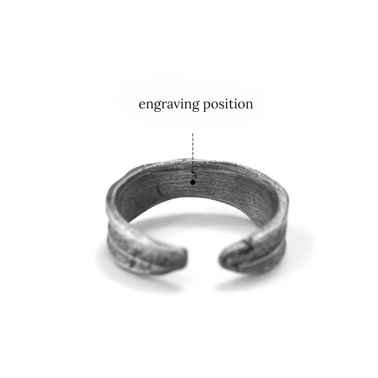 S999 Fine Silver Retro Fortuna Lucky Unisex Band Ring