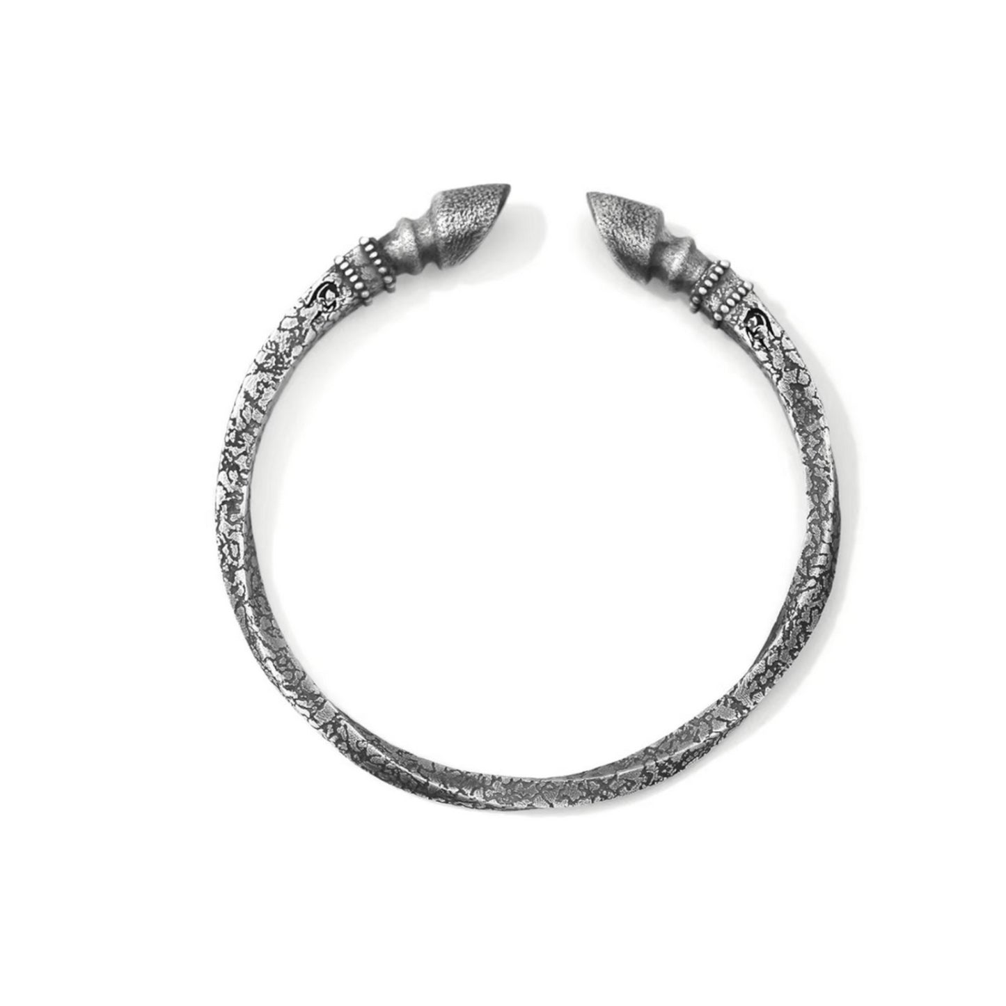 S999 Fine Silver Vintage Horseshoe Bracelet Bangle