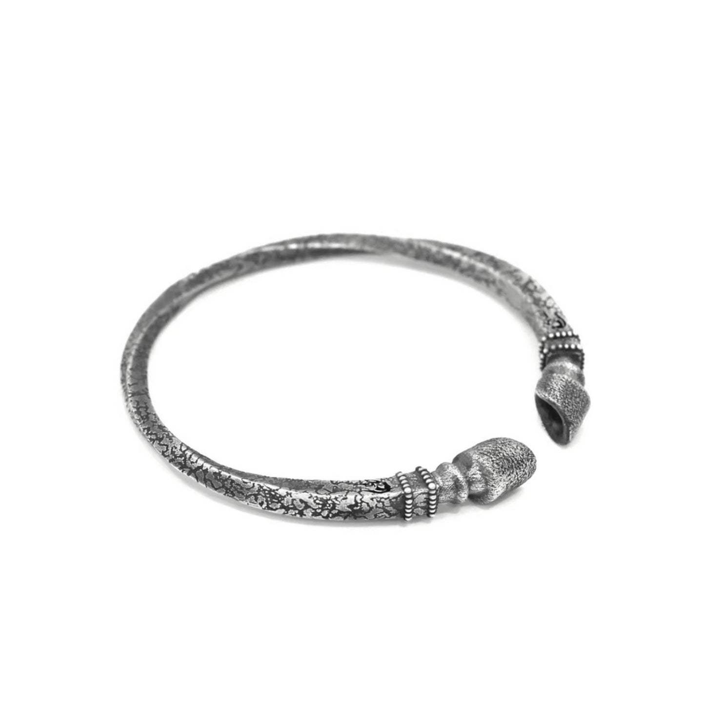S999 Fine Silver Vintage Horseshoe Bracelet Bangle