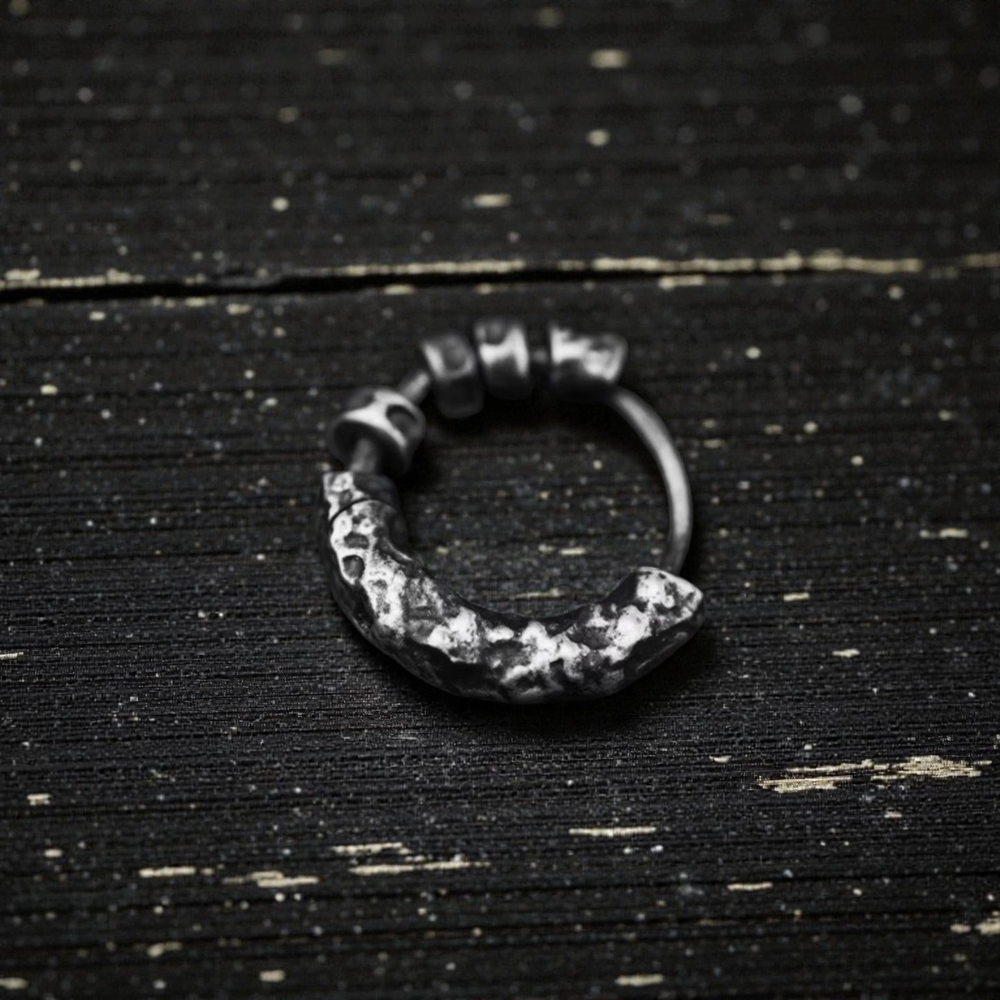S999 Fine Silver Vintage Textured Hoop Unisex Earrings