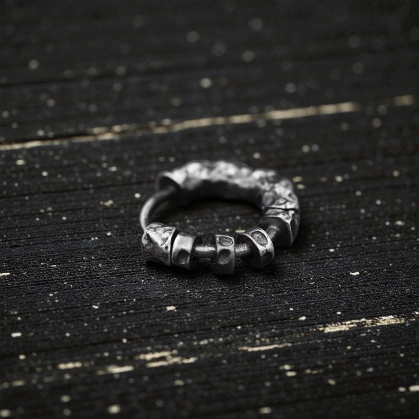 S999 Fine Silver Vintage Textured Hoop Unisex Earrings
