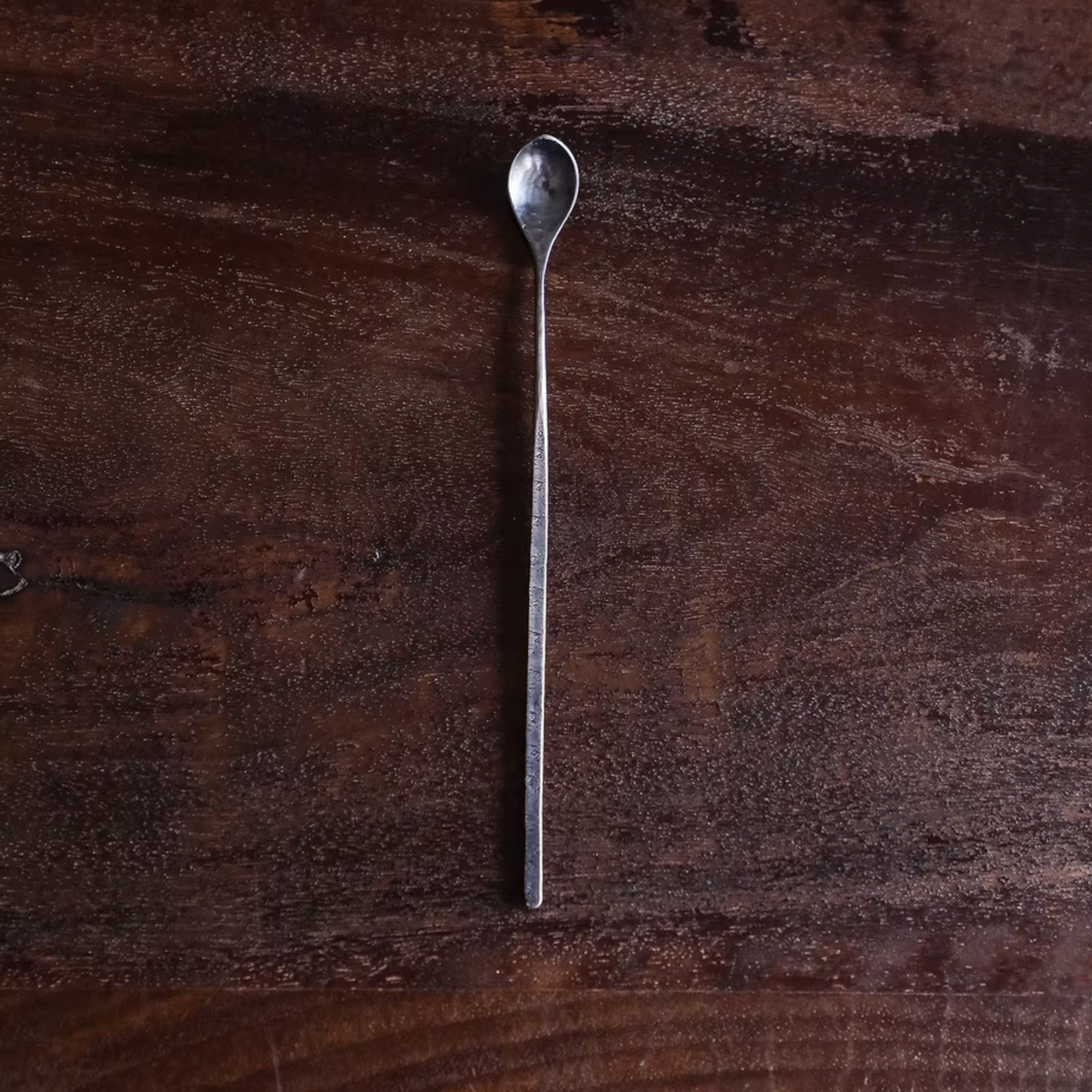 S999 Fine Silver Minimal Lotus Petal Tea Spoon Stirrer Handmade Coffee Spoon