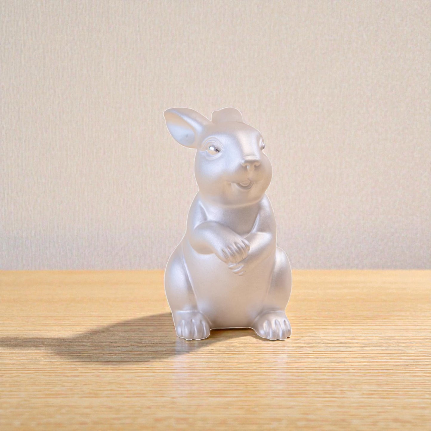 Handcrafted 999 Fine Silver Rabbit Bunny Tea Table Ornament