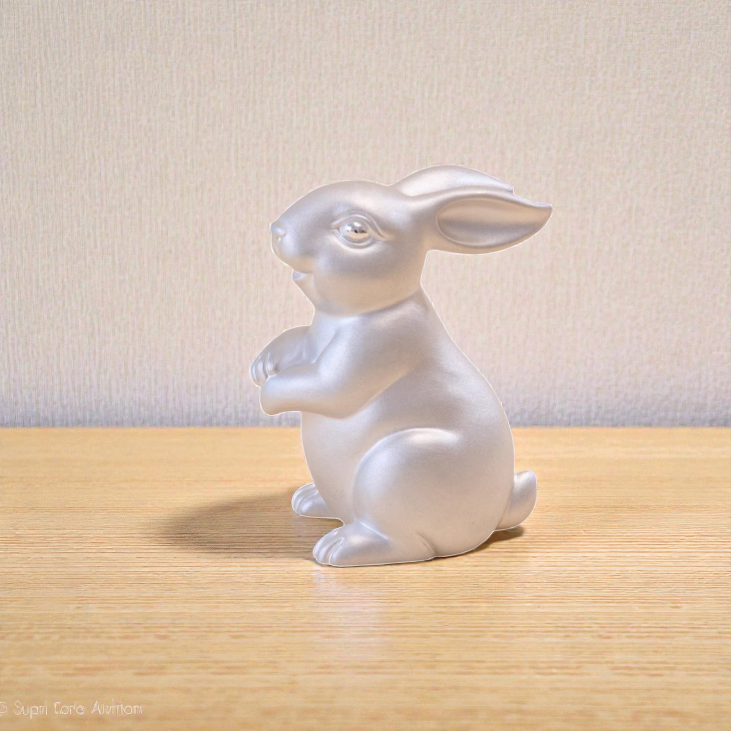Handcrafted 999 Fine Silver Rabbit Bunny Tea Table Ornament